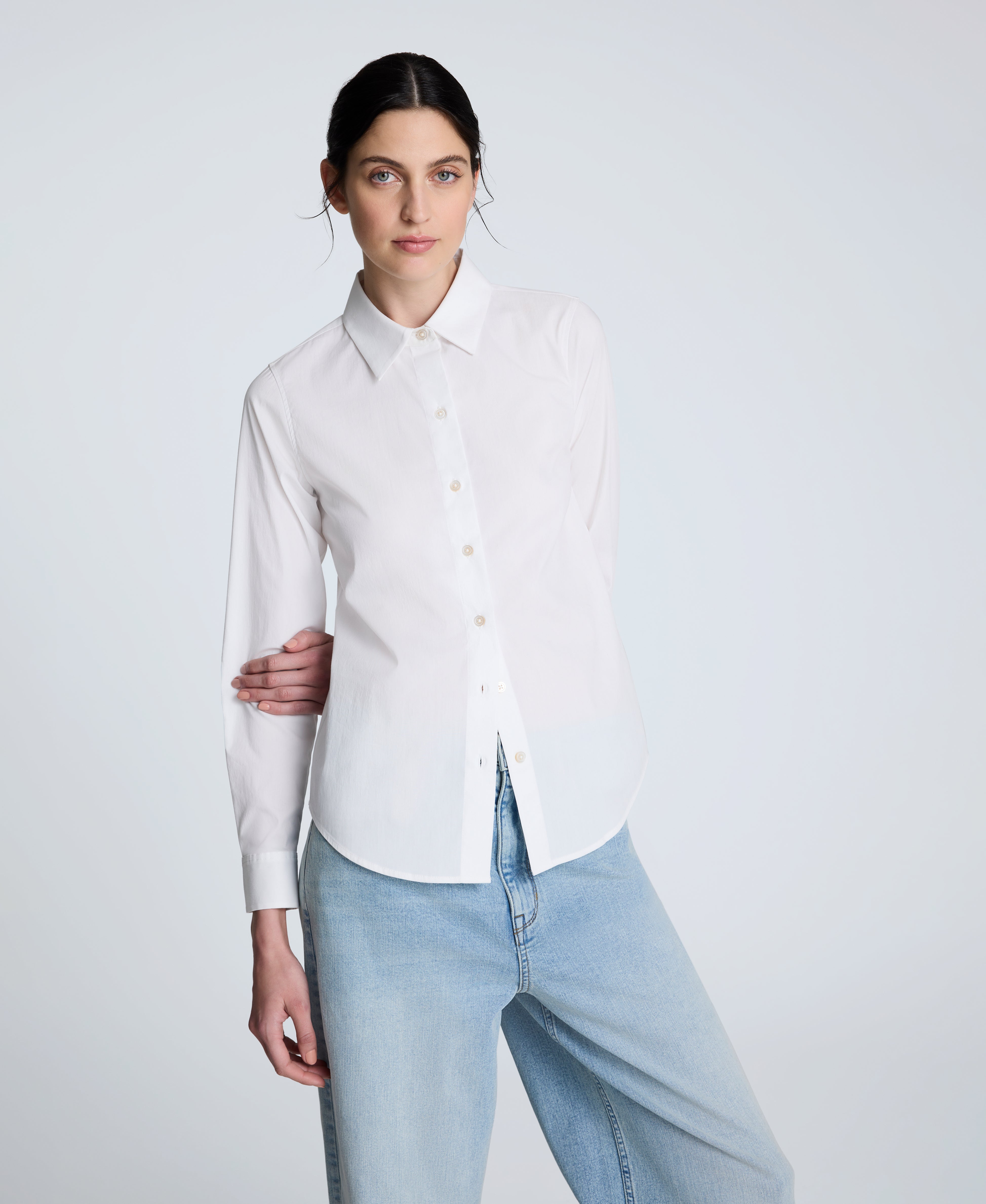 Kenneth Cole Poplin Button Front Shirt