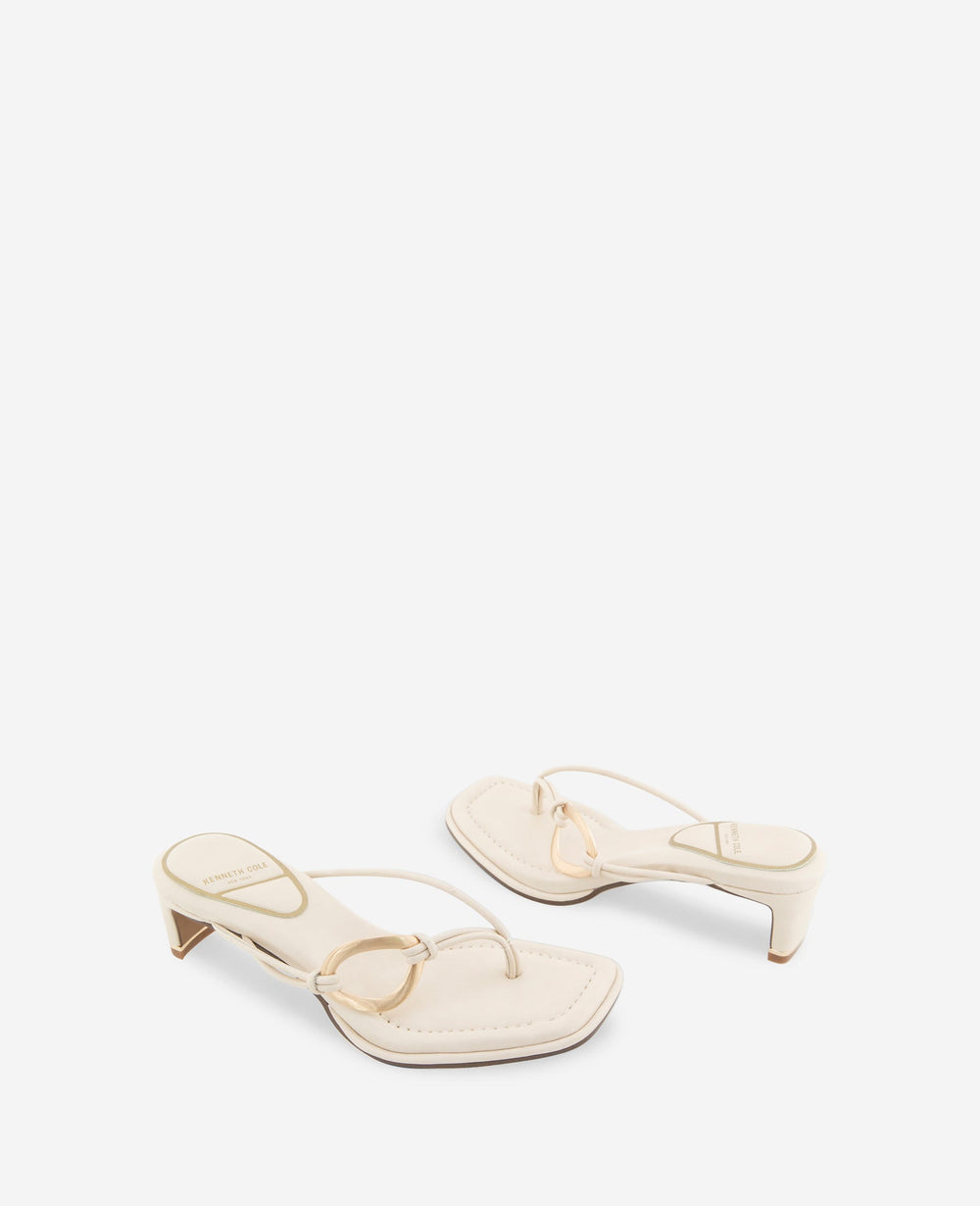 Kenneth Cole Madrid Leather Embellished Heel Sandal