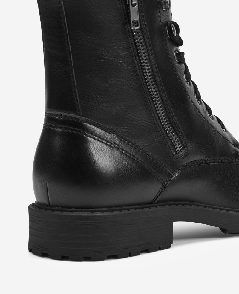 Kenneth Cole REACTION Captain Combat Boot – Black Zip | Kenneth Cole
