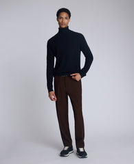 Kenneth Cole Foldover Turtleneck Sweater: Black Ribbed | Kenneth Cole