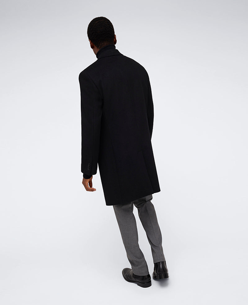 Kenneth Cole Shop Classic Fit Black Overcoat for Men | Kenneth Cole