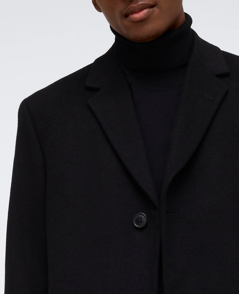 Kenneth Cole Shop Classic Fit Black Overcoat for Men | Kenneth Cole