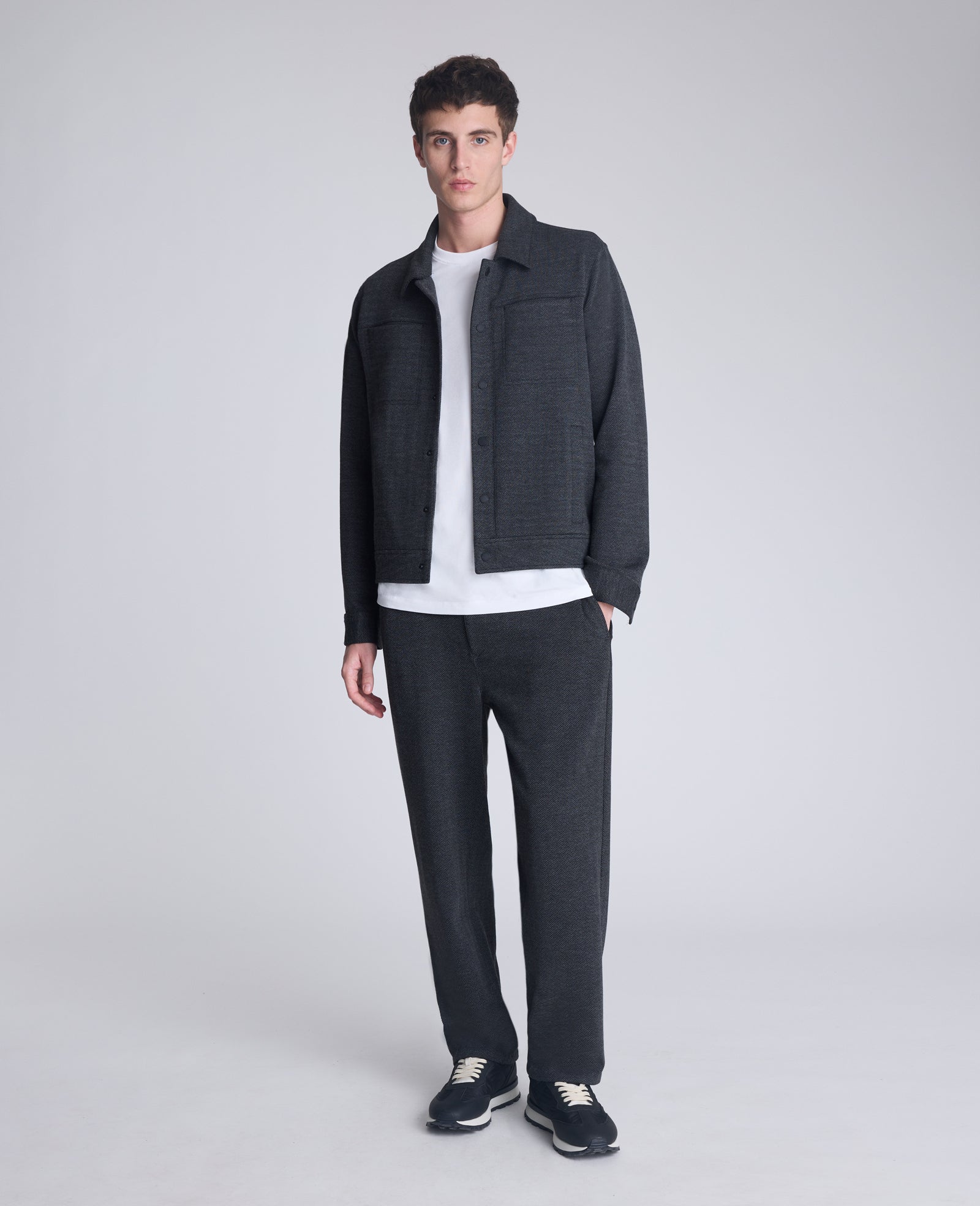 Kenneth Cole Trucker Jacket: Charcoal Mix, Soft Stretch | Kenneth Cole
