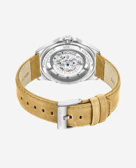Kenneth Cole Men's Skeleton Automatic Watch with Tan Leather Strap | KC