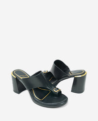 Kenneth Cole Syndika Leather Stone Toe Ring Heeled Sandal