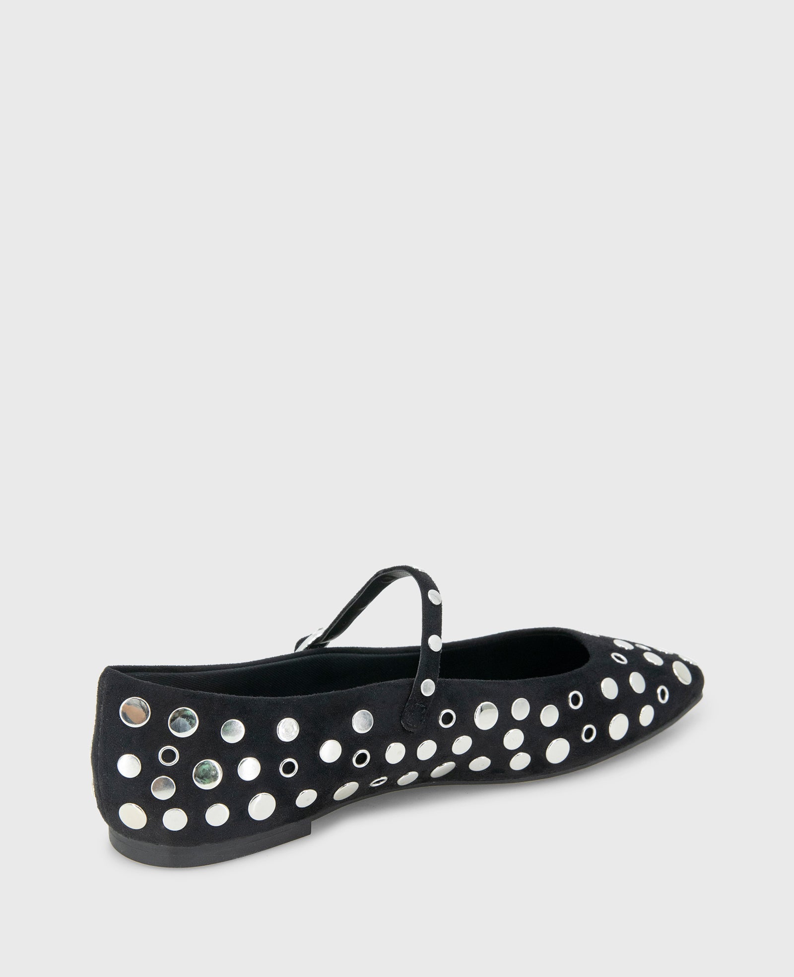 Kenneth Cole Shop Jasper Black Suede Stud Ballet Flat | Kenneth Cole