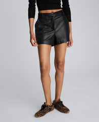 Kenneth Cole Faux Leather Fly Front Short