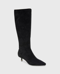 Kenneth Cole Shop Meridith Black Stretch Kitten Heel Boot | Kenneth Cole