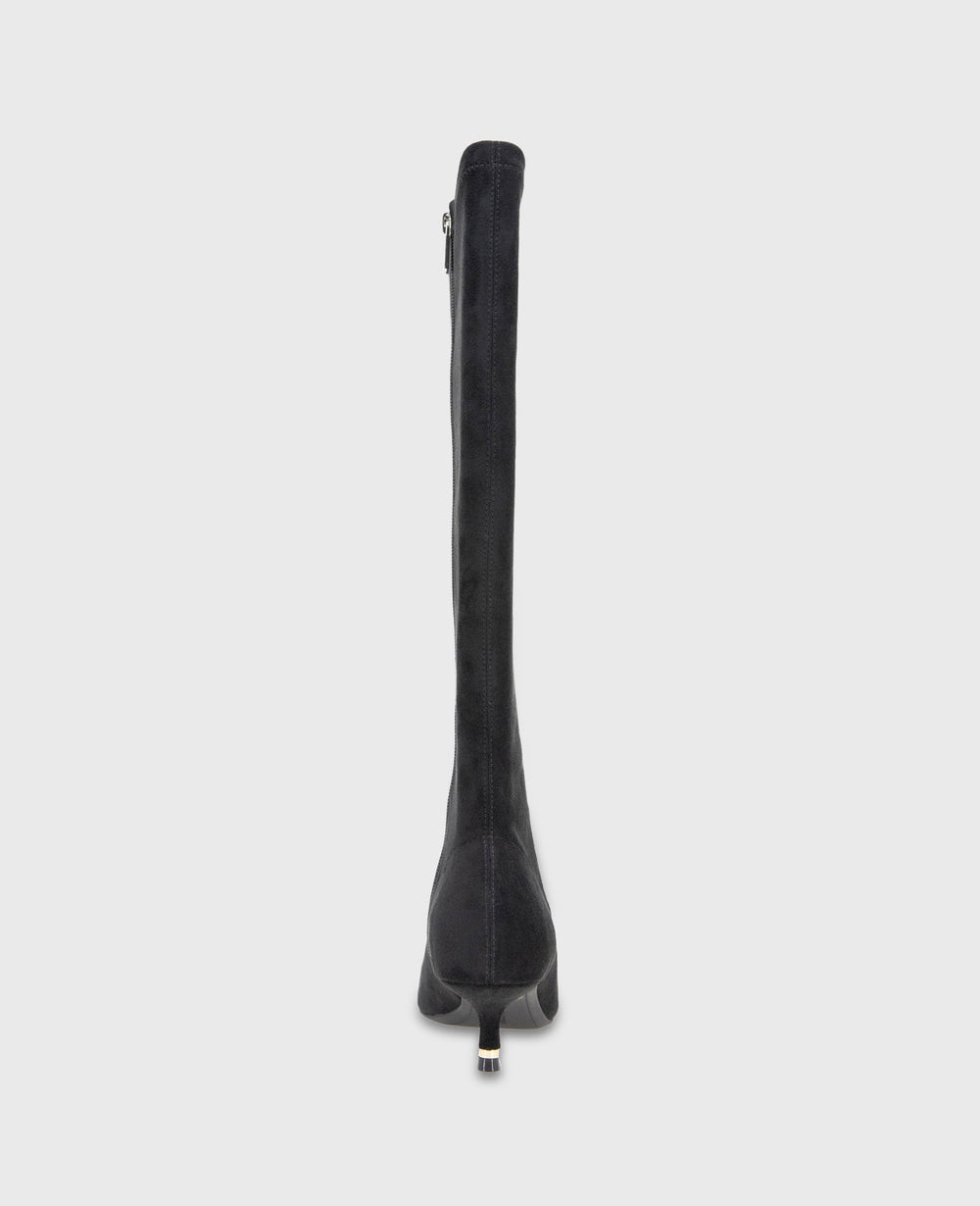 Kenneth Cole Shop Meridith Black Stretch Kitten Heel Boot | Kenneth Cole