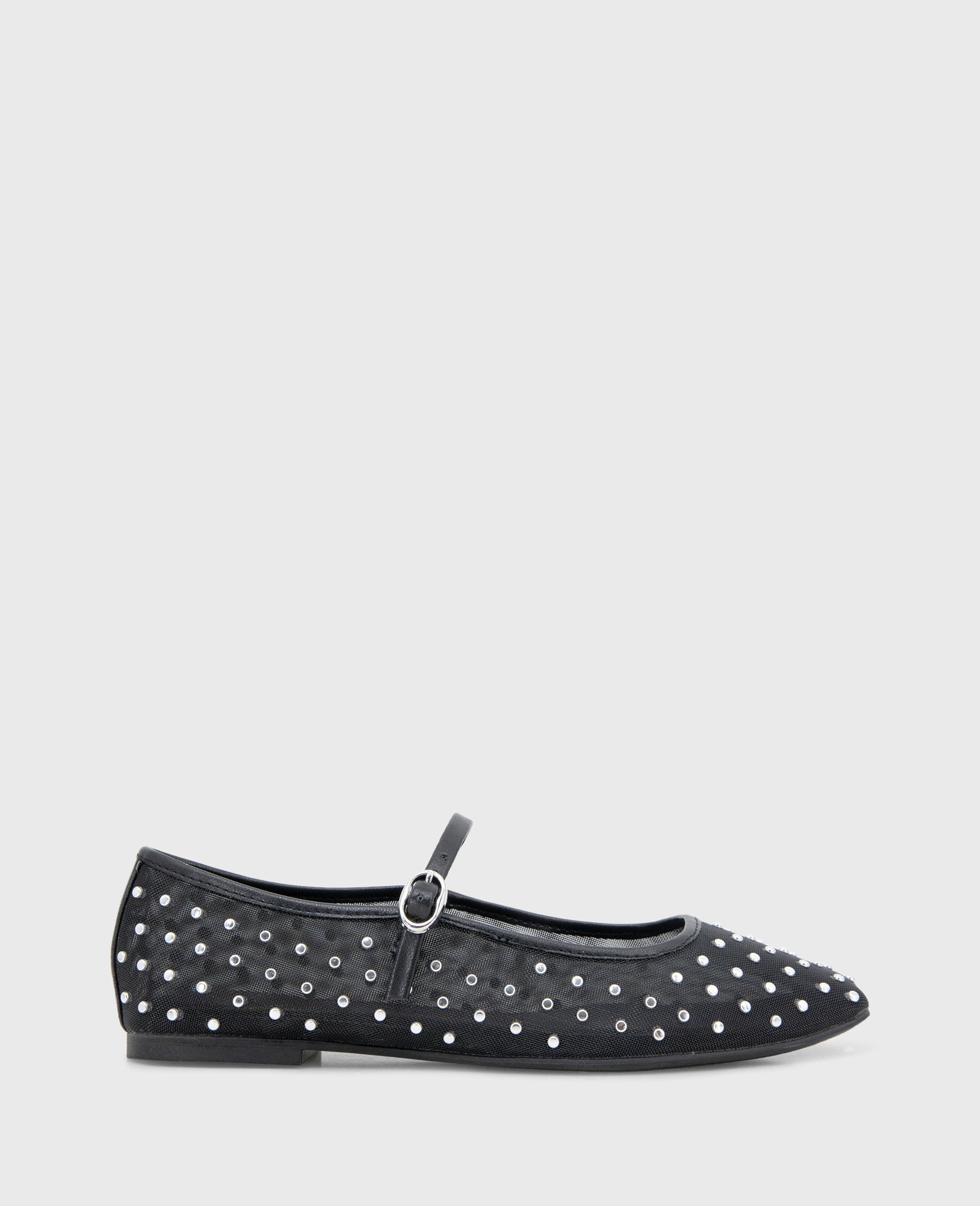 Kenneth Cole Shop Jasper Black Mesh Micro Stud Ballet Flat | Kenneth Cole