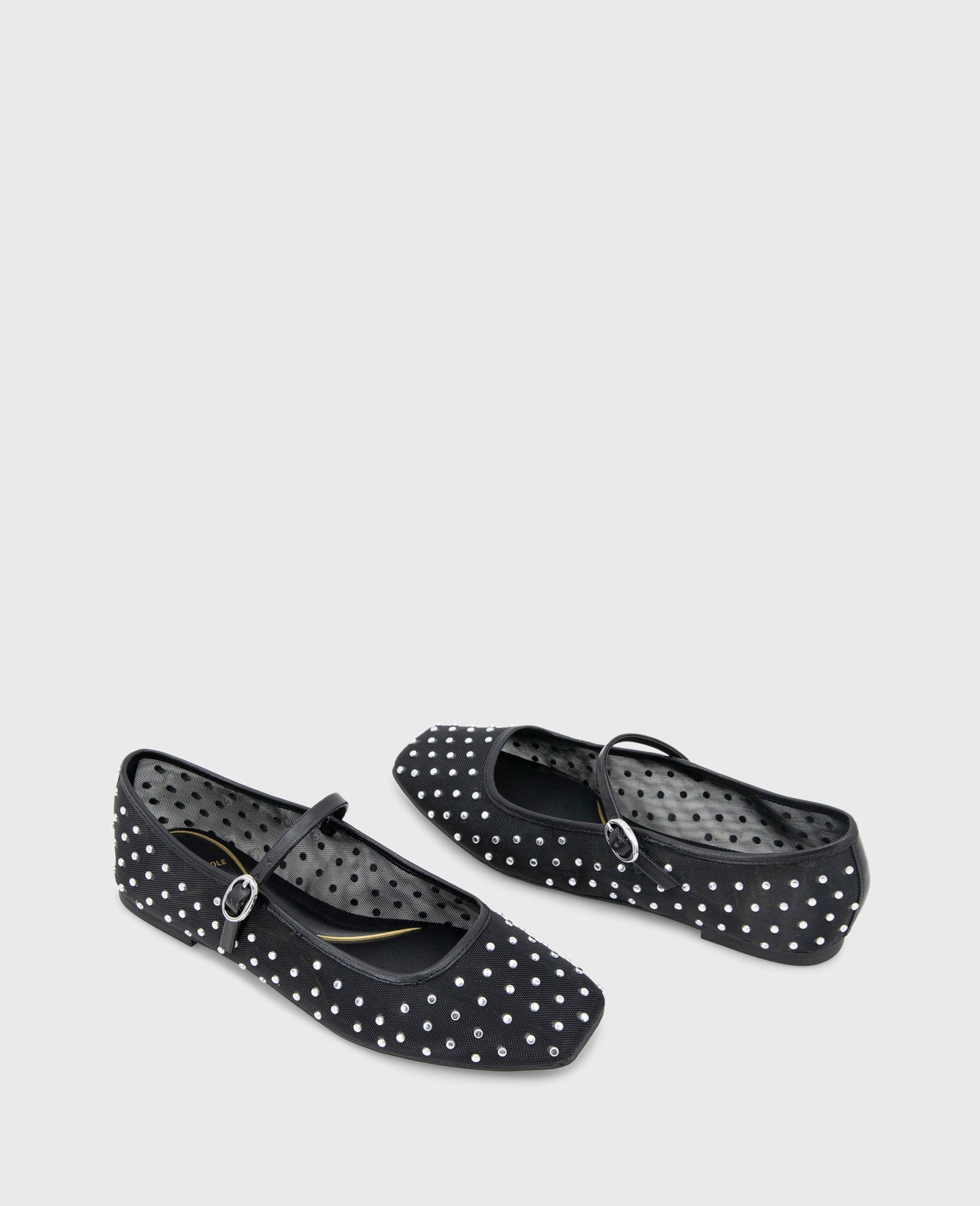 Kenneth Cole Shop Jasper Black Mesh Micro Stud Ballet Flat | Kenneth Cole
