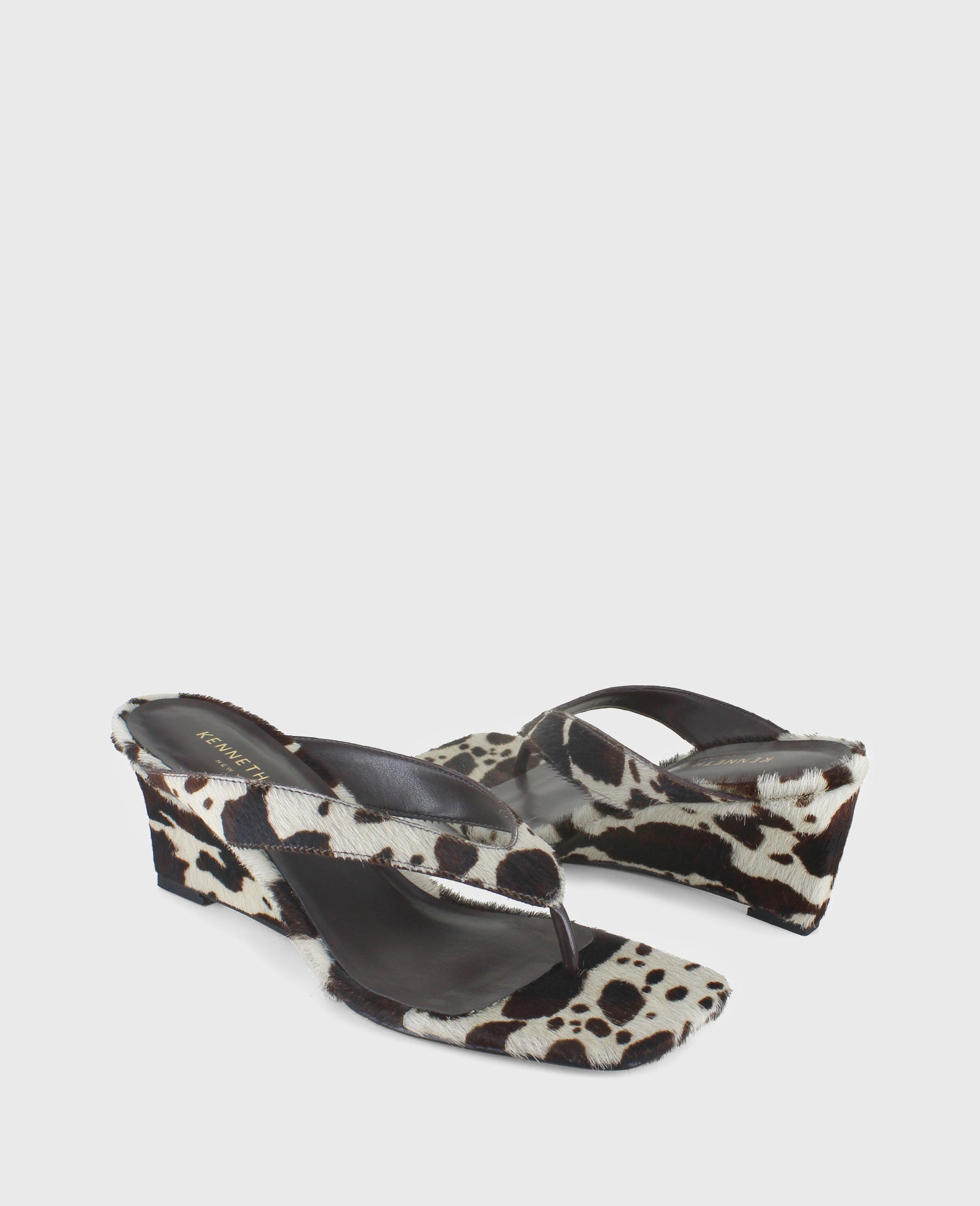 Kenneth Cole Shop Susannah Brown Calf Hair Wedge Sandal | Kenneth Cole