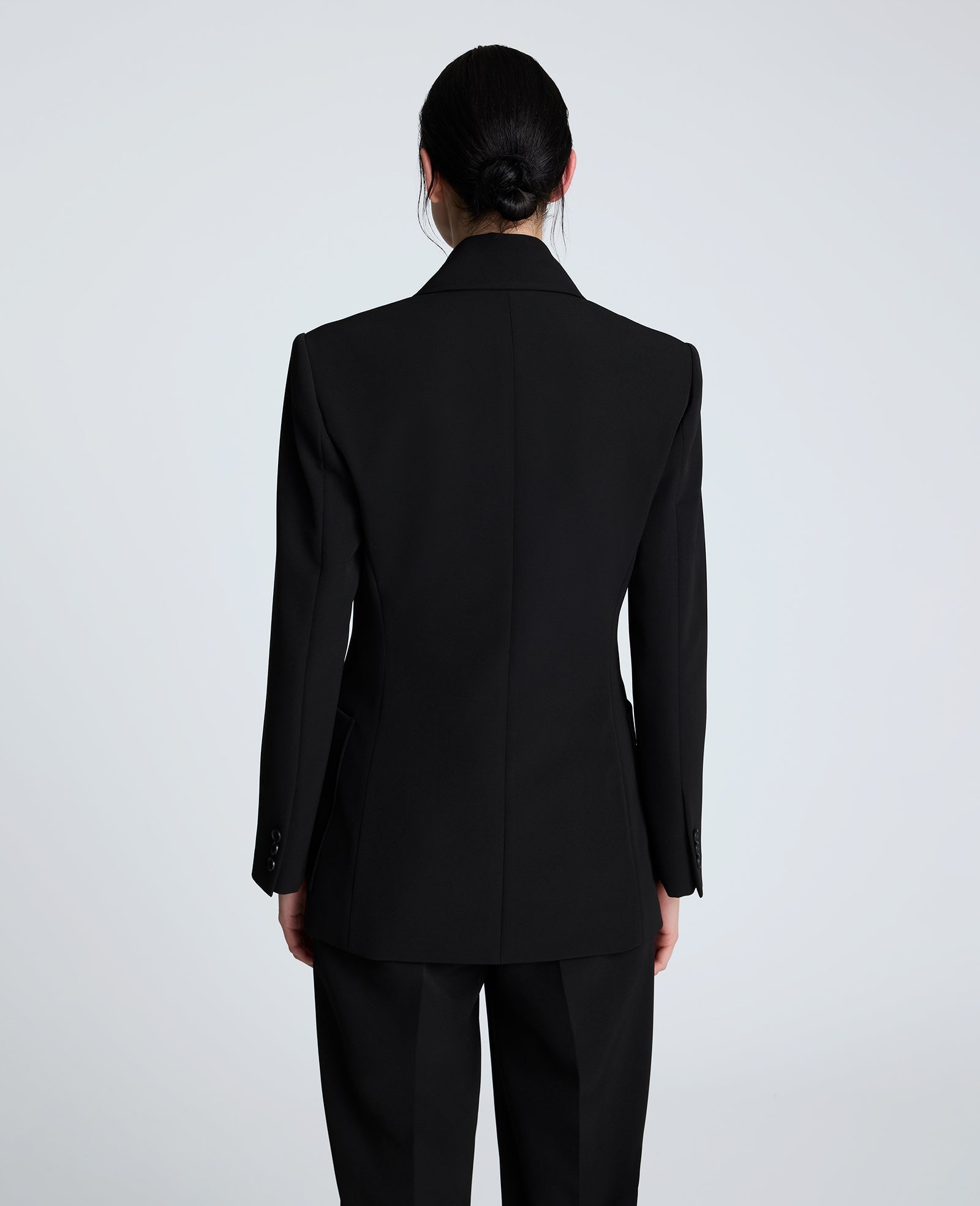 Kenneth Cole Luxe Twill Double Breasted Jacket