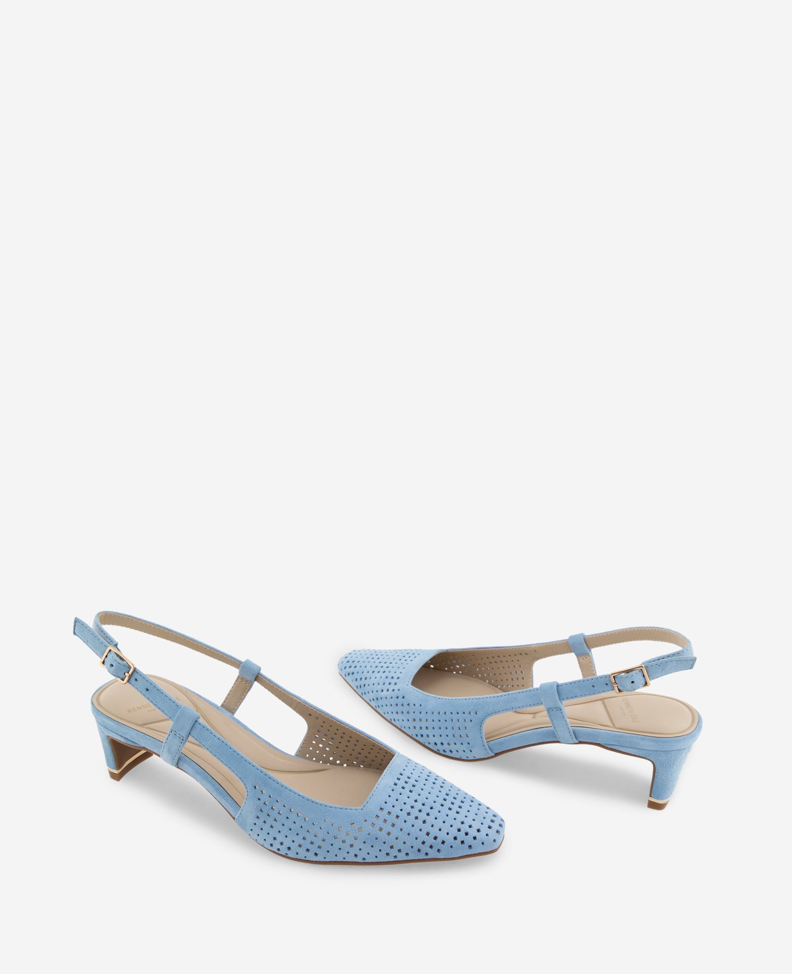 Kenneth Cole Marbella Perforated Suede Slingback Heel