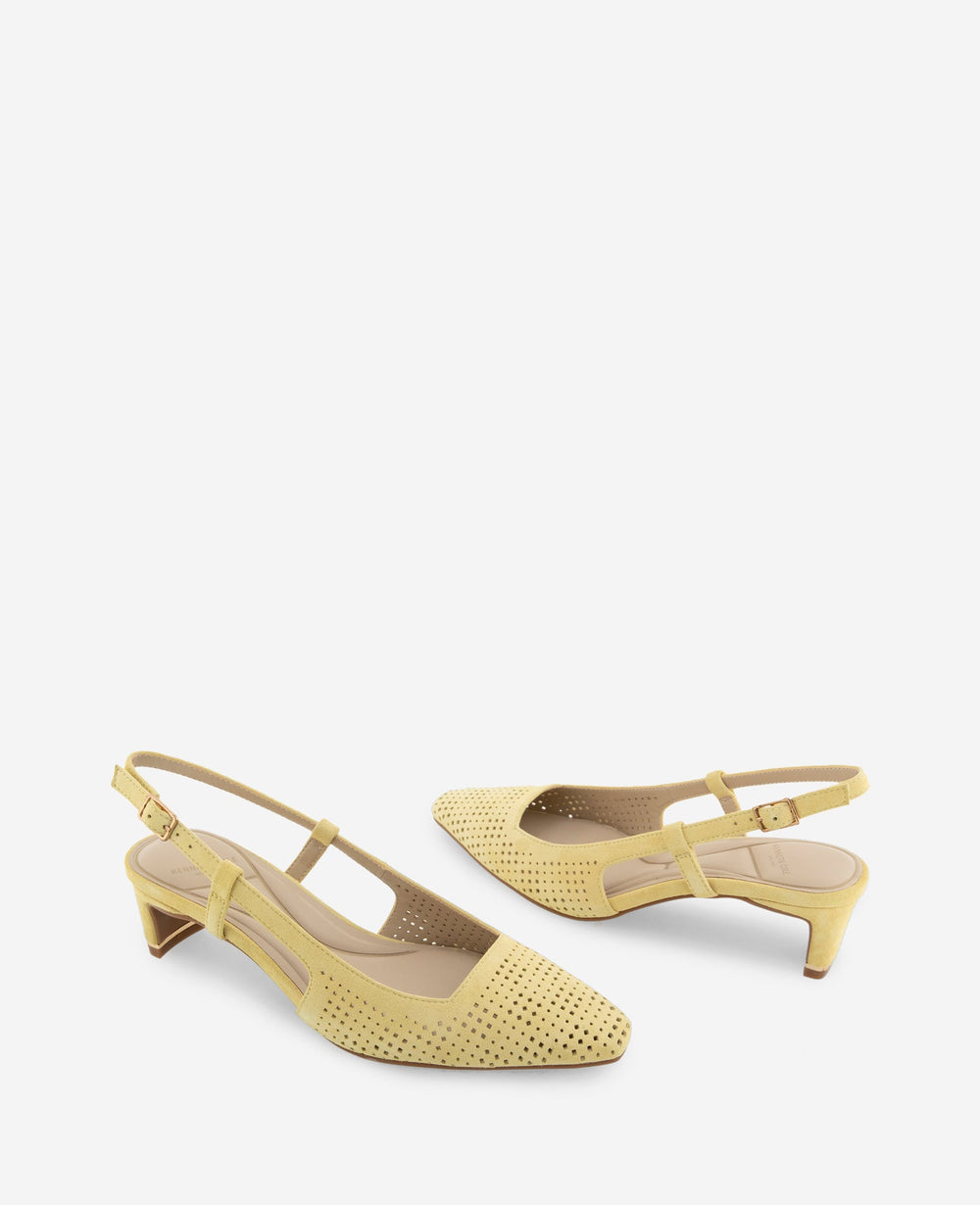 Kenneth Cole Marbella Perforated Suede Slingback Heel