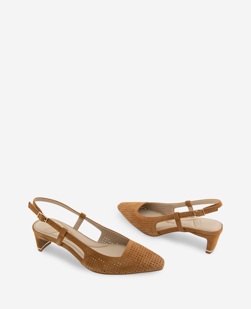 Kenneth Cole Marbella Perforated Suede Slingback Heel