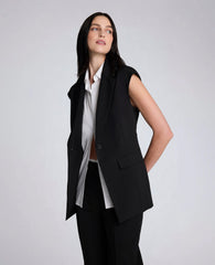 Kenneth Cole Luxe Twill Vest With Faux Shirt