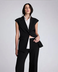 Kenneth Cole Luxe Twill Vest With Faux Shirt