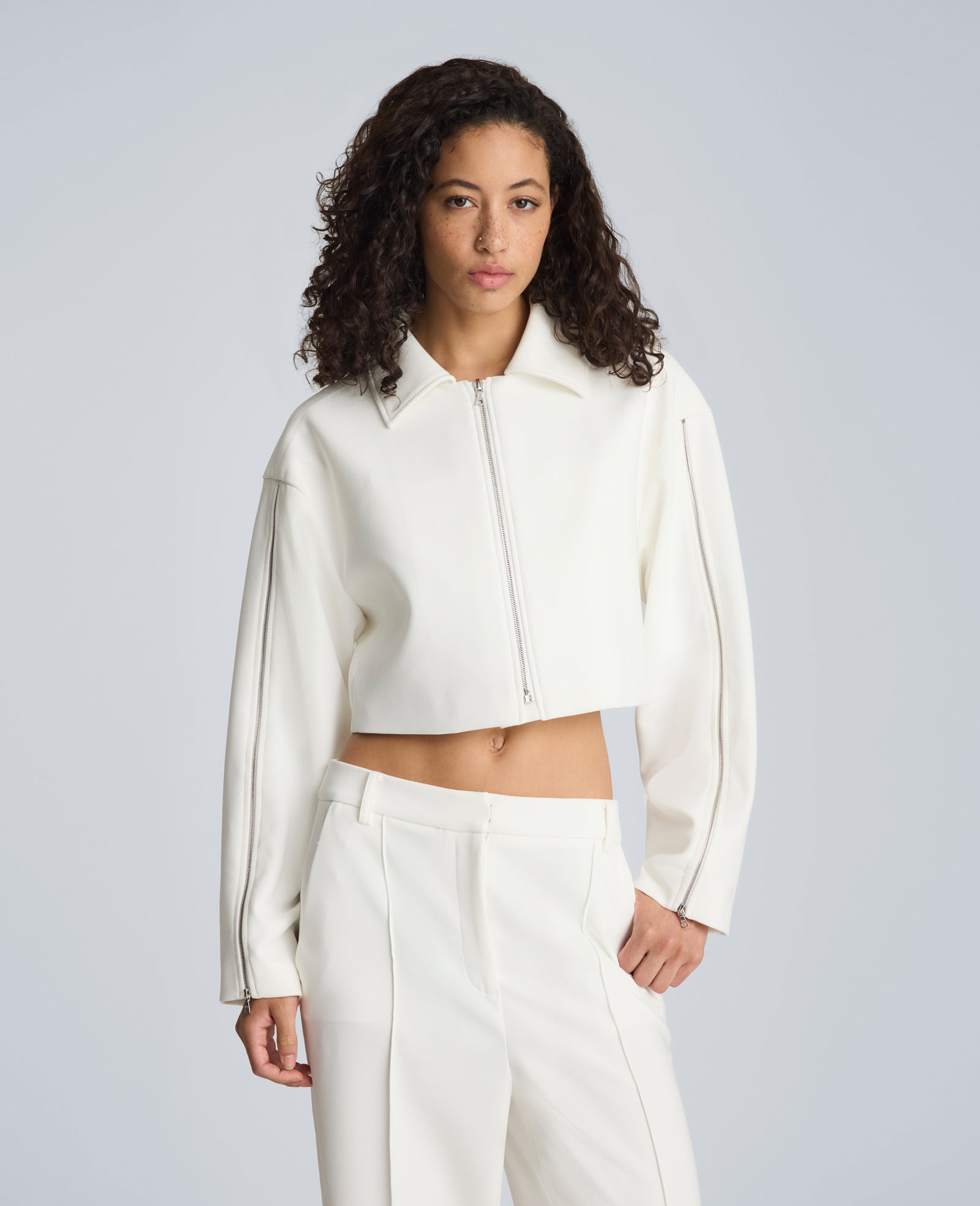 Kenneth Cole Zip-Up Jacket with Zipper Sleeves