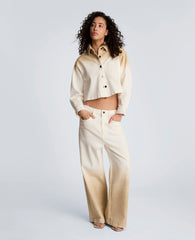 Kenneth Cole Shop Gradient Wide Leg Denim Pant – Tan | Kenneth Cole