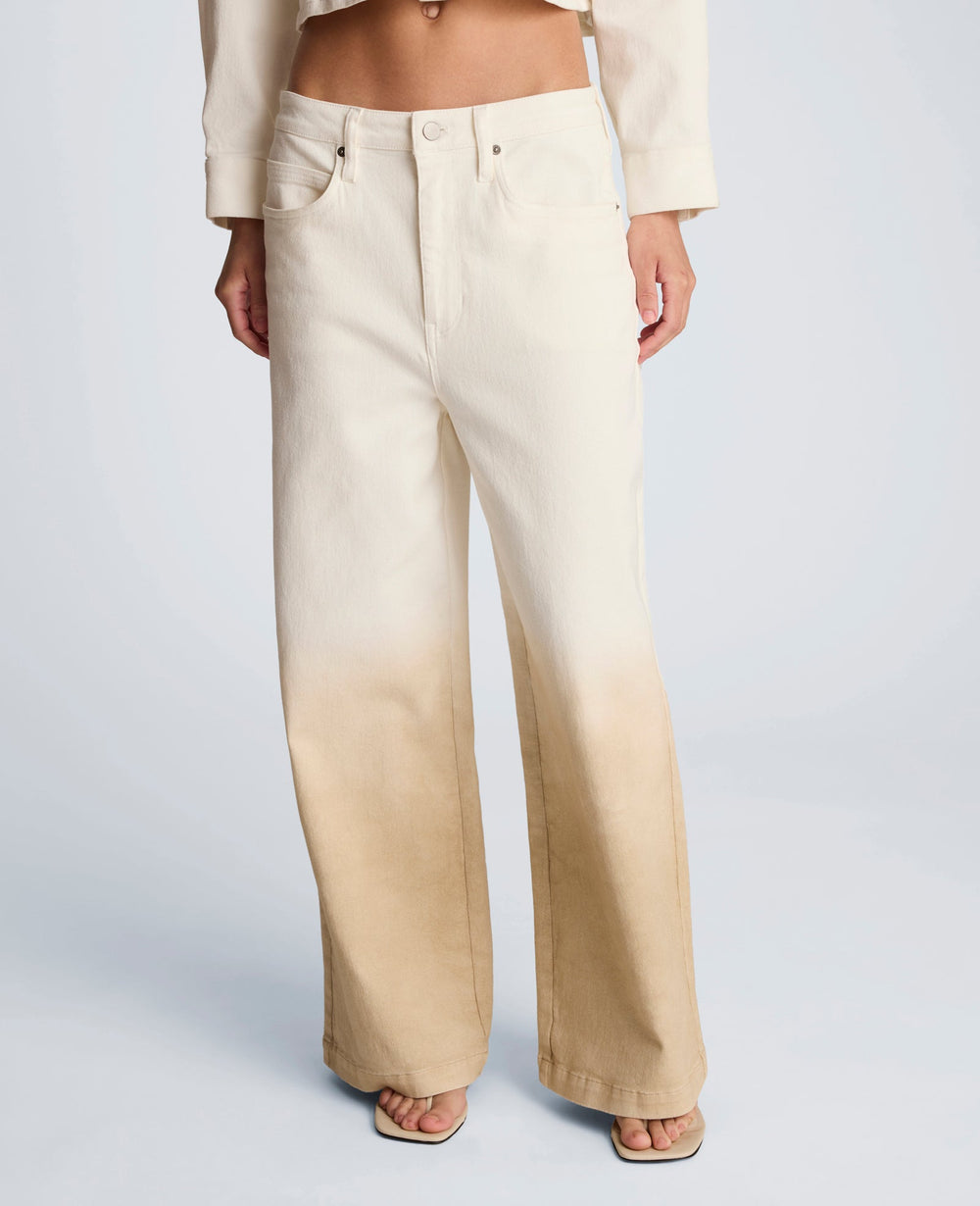 Kenneth Cole Shop Gradient Wide Leg Denim Pant – Tan | Kenneth Cole