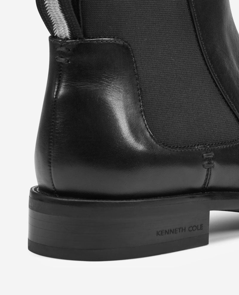 Kenneth Cole Tully Chelsea Boot for Men, Black Leather | KC