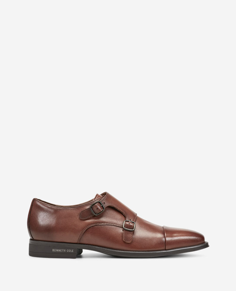 Kenneth Cole Charles Double Monk Strap Oxford – Cognac | Kenneth Cole