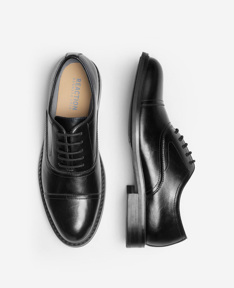 Kenneth Cole REACTION - Lawstin Cap Toe Oxford Shoes for Men, Black | KC
