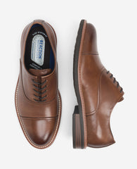 Kenneth Cole Klay Cognac Oxfords – Vegan Leather & Flex Comfort | KC