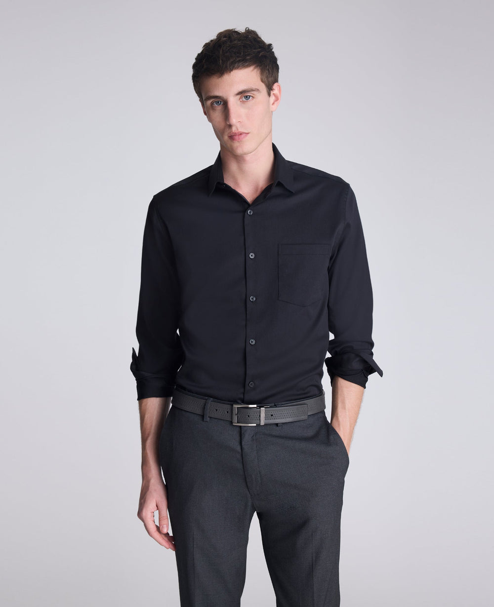 Kenneth Cole Buy Men's REACTION Slim-Fit Button-Down Dress Shirt, Black