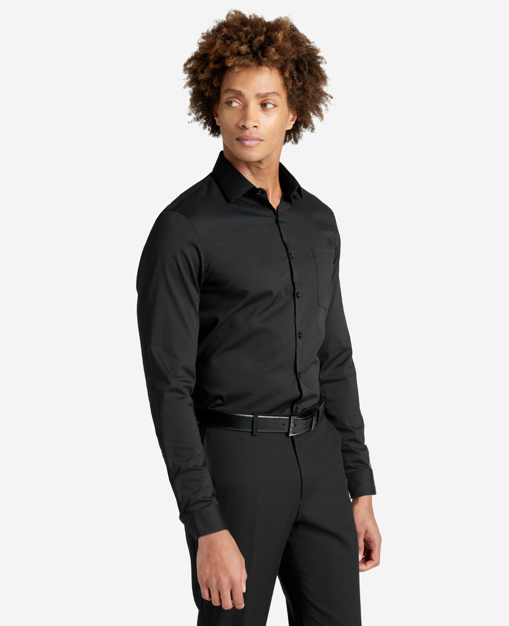 Kenneth Cole Shop Men’s Slim Fit Stretch Dress Shirt – Black | Kenneth Cole