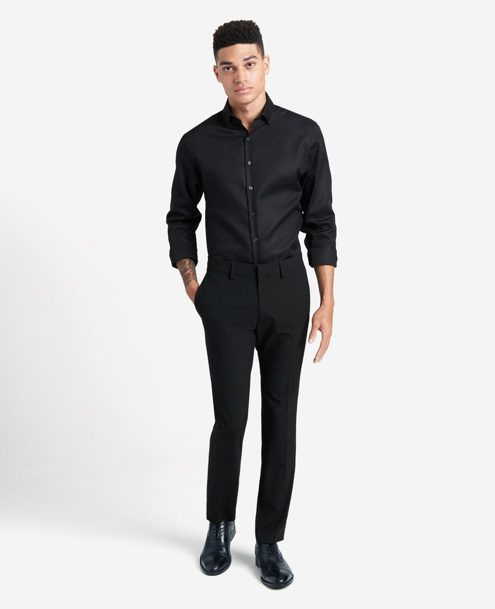 Kenneth Cole Shop Slim-Fit Stretch Dress Shirt – Black | Kenneth Cole