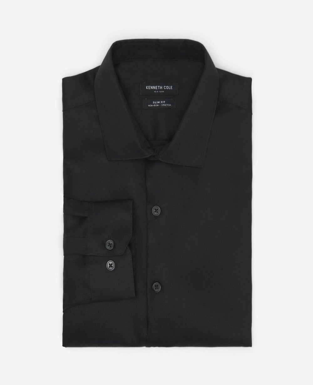 Kenneth Cole Shop Slim-Fit Stretch Dress Shirt – Black | Kenneth Cole