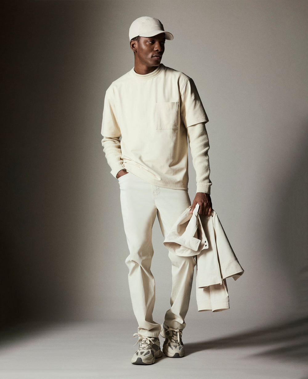 Kenneth Cole Shop Original Slim 5-Pocket Pant in Off White | Kenneth Cole