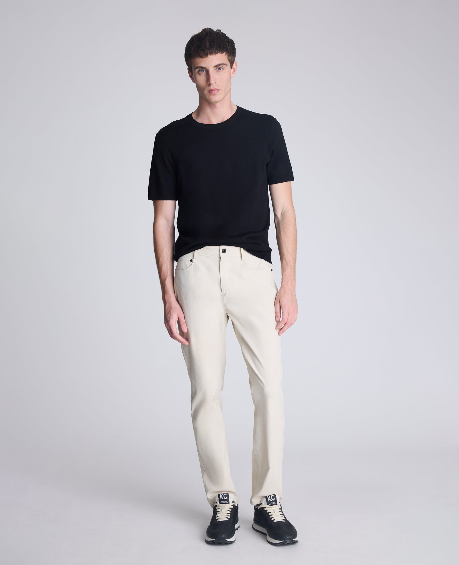 Kenneth Cole Shop Original Slim 5-Pocket Pant in Off White | Kenneth Cole