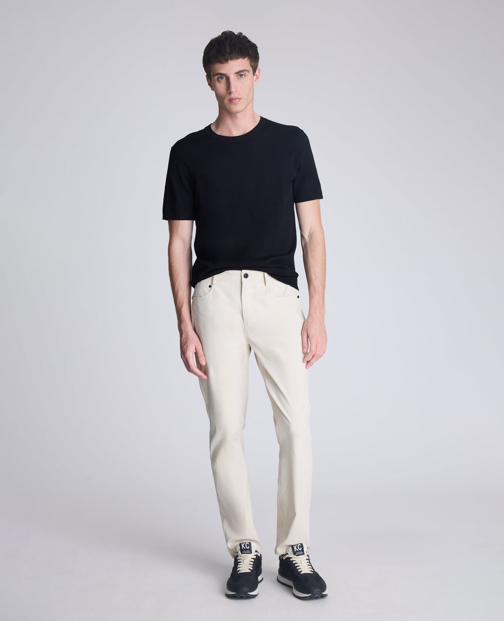 Kenneth Cole Shop Original Slim 5-Pocket Pant in Off White | Kenneth Cole