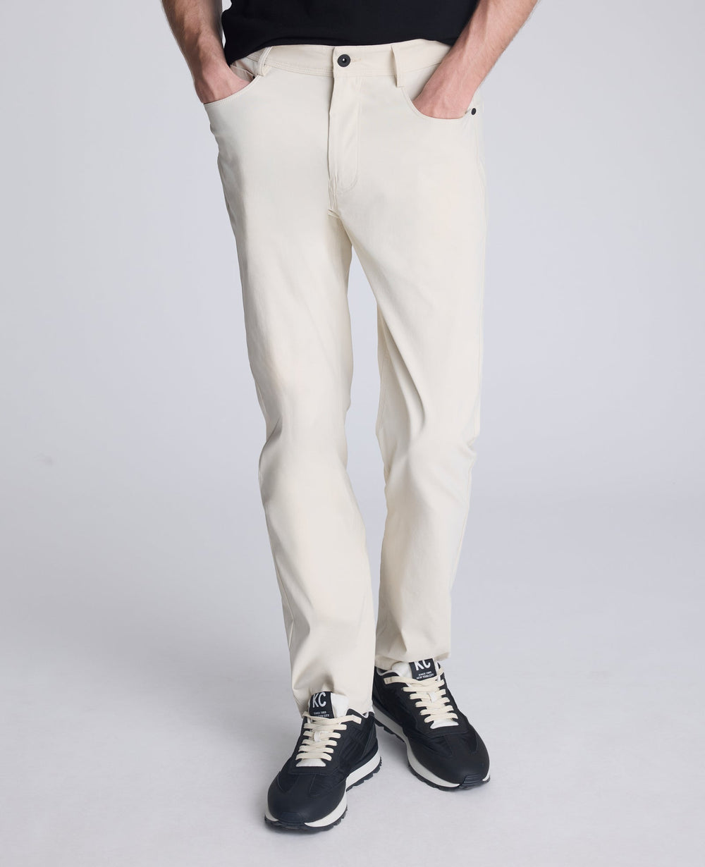 Kenneth Cole Shop Original Slim 5-Pocket Pant in Off White | Kenneth Cole