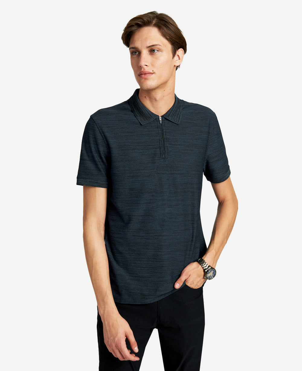 Kenneth Cole Shop Zip-Up Knit Polo – Soft & Breathable Men’s Shirt | KC