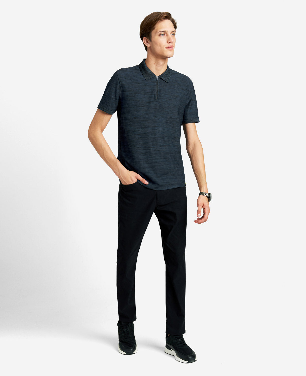 Kenneth Cole Shop Zip-Up Knit Polo – Soft & Breathable Men’s Shirt | KC