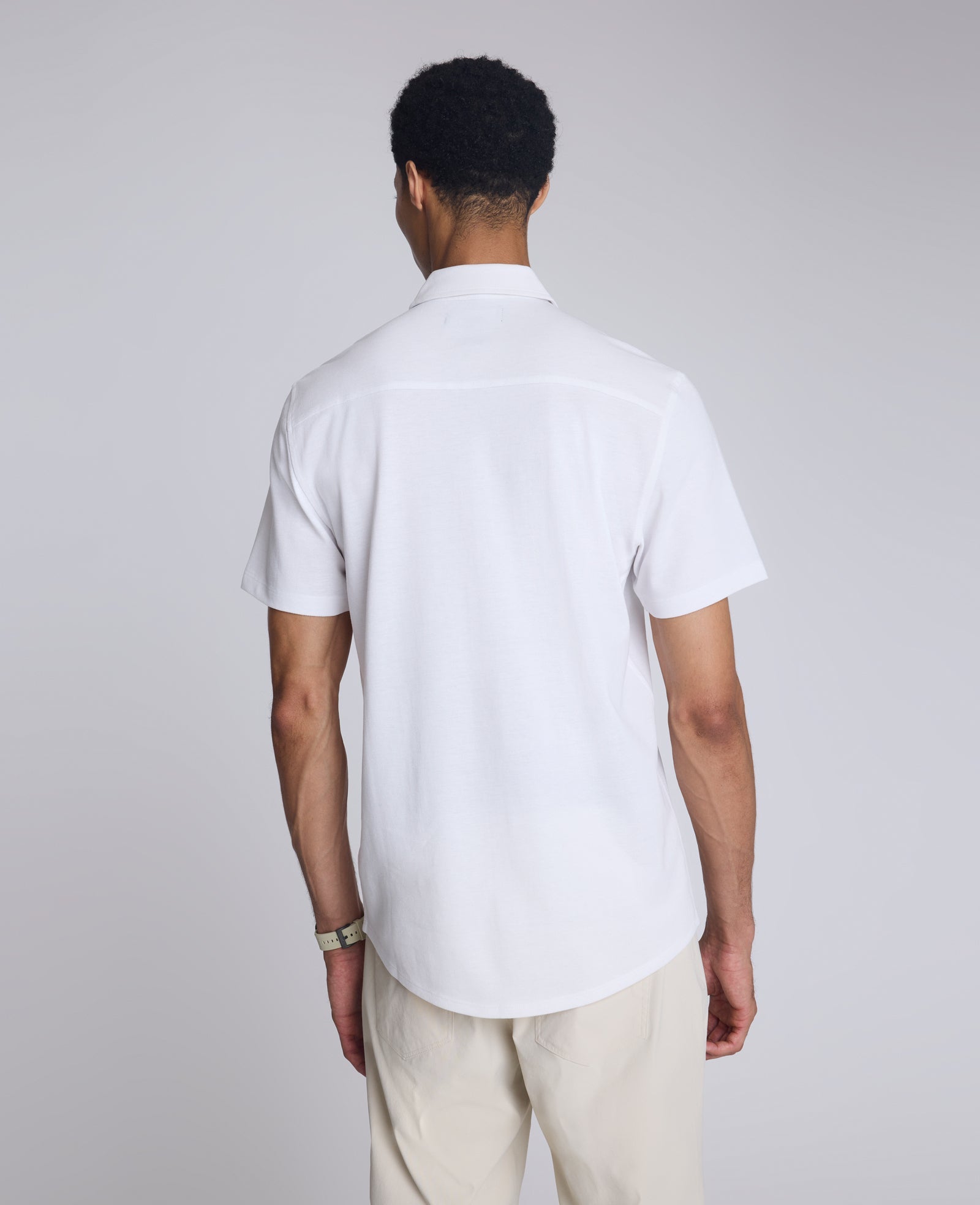 Kenneth Cole Shop Short Sleeve Sportshirt: White, Chest Pocket | KC
