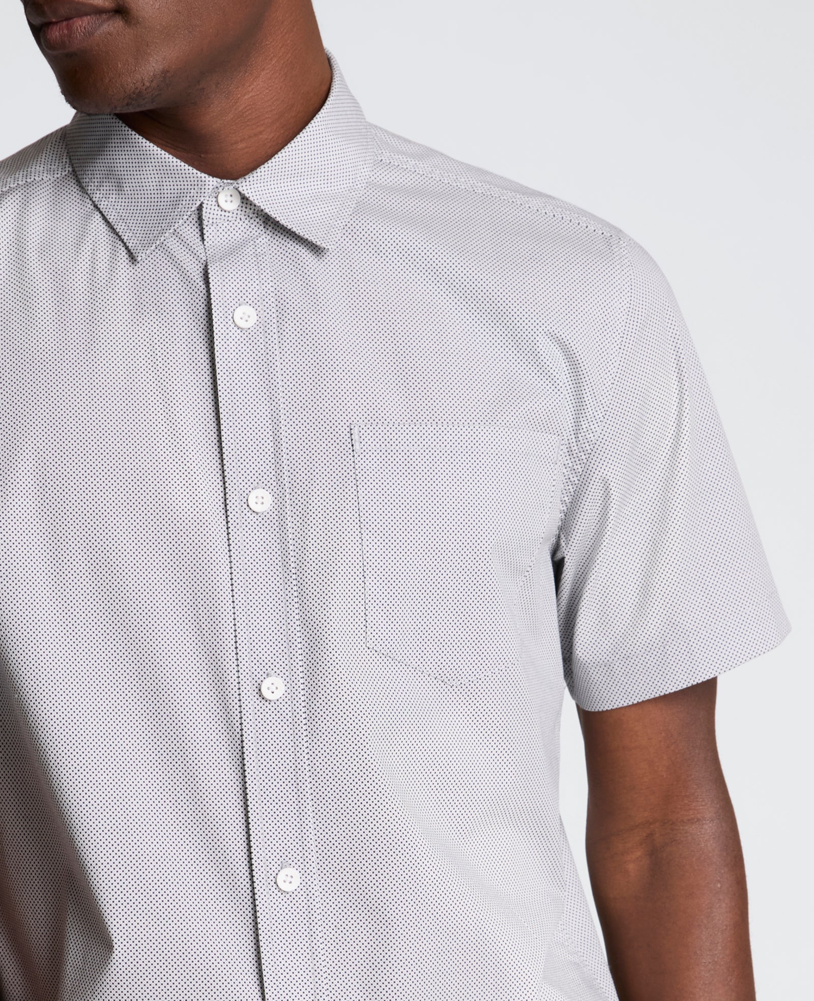 Kenneth Cole Short Sleeve Sport Shirt with Chest Pocket