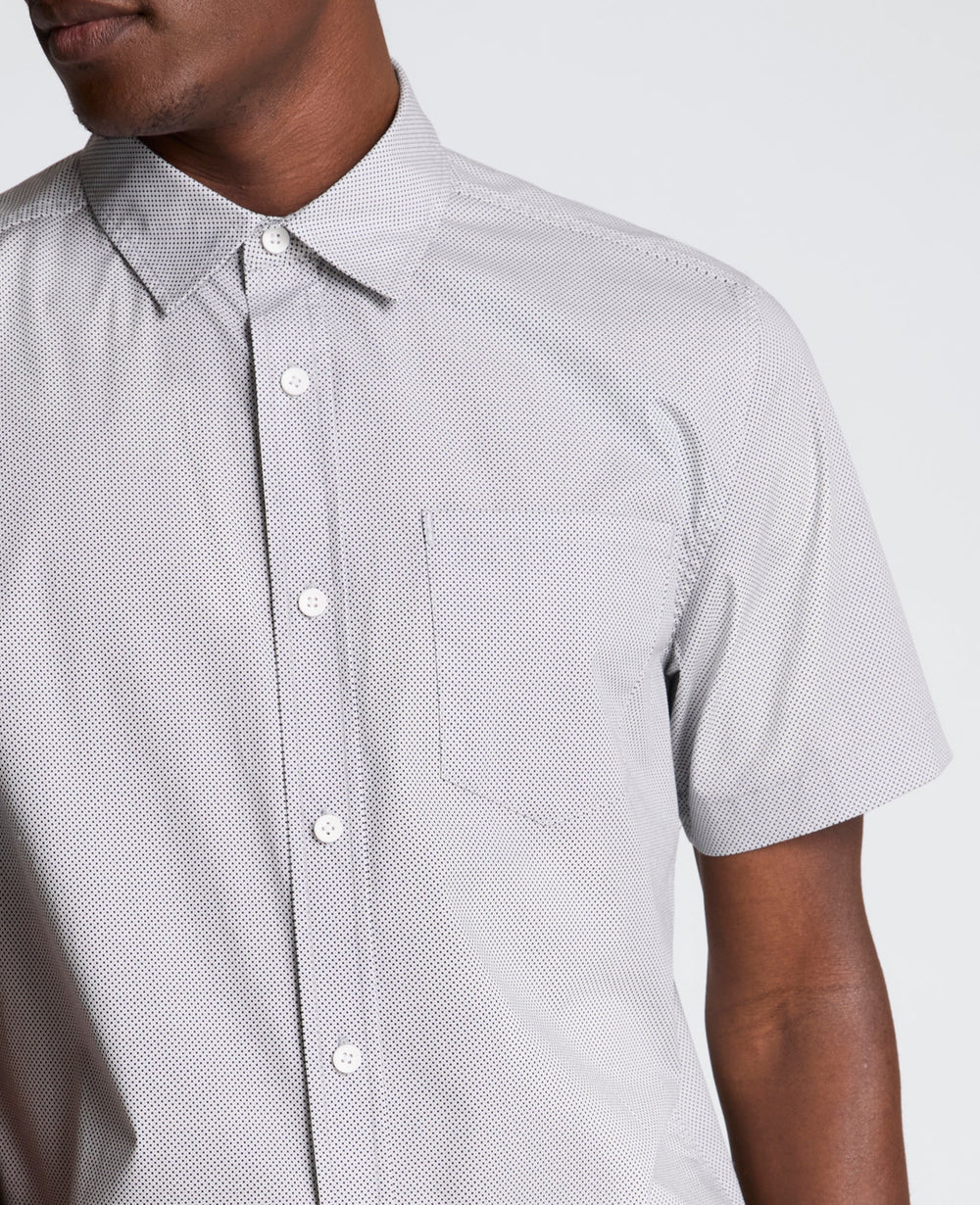 Kenneth Cole Short Sleeve Sport Shirt with Chest Pocket
