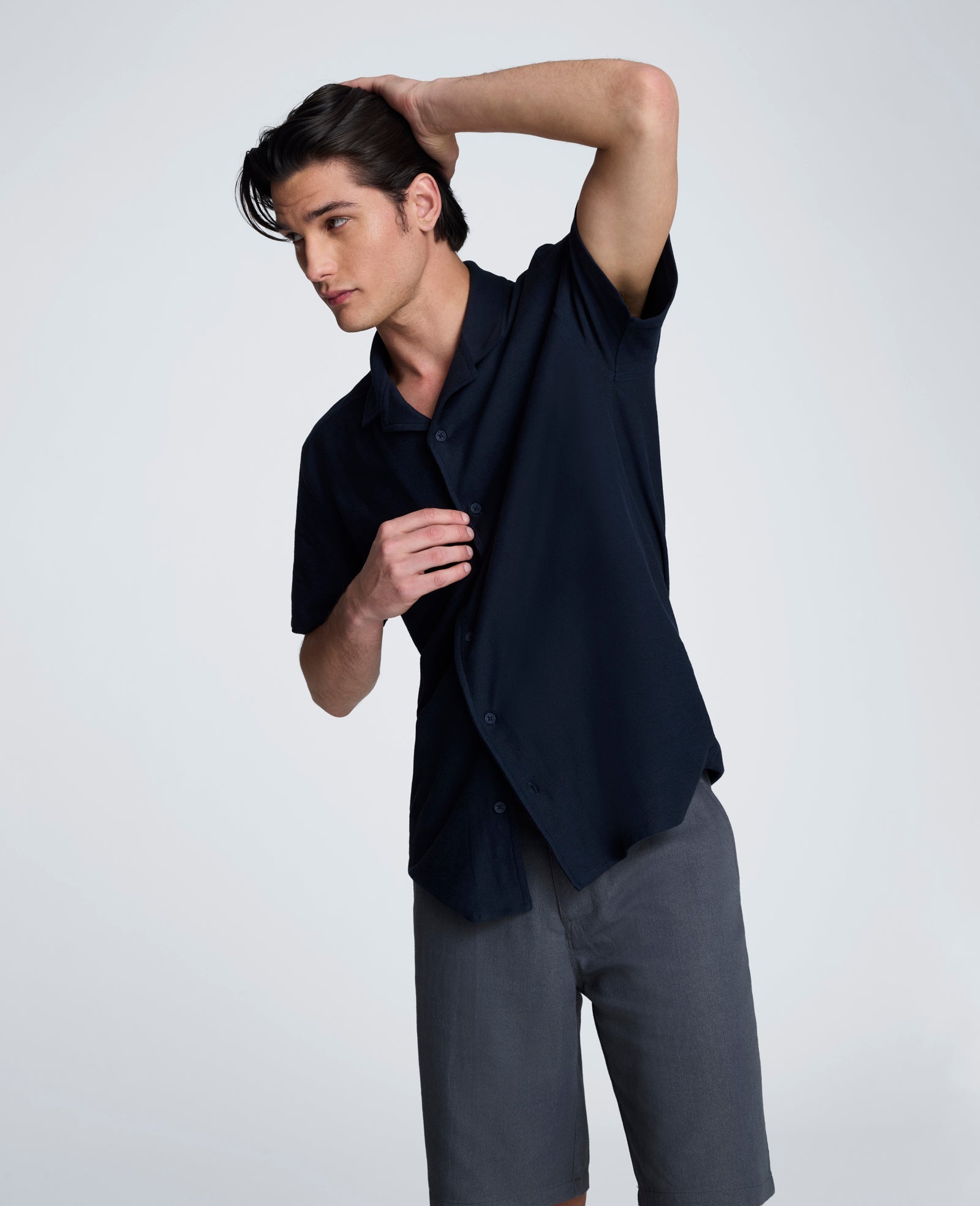 Kenneth Cole Knit Camp Shirt