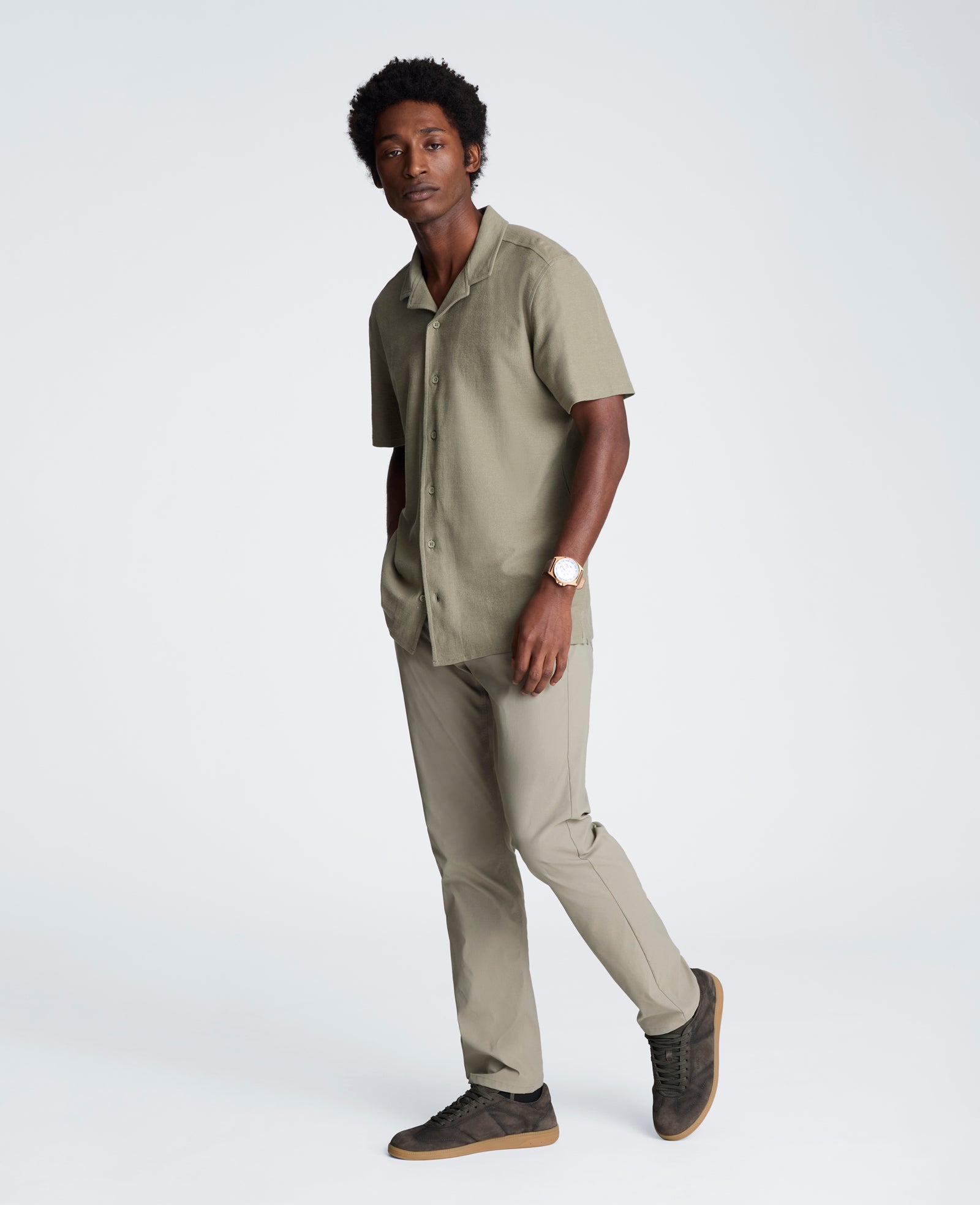 Kenneth Cole Knit Camp Shirt
