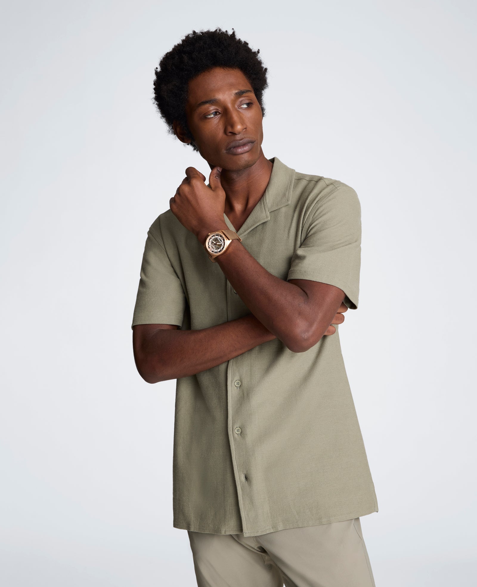 Kenneth Cole Knit Camp Shirt