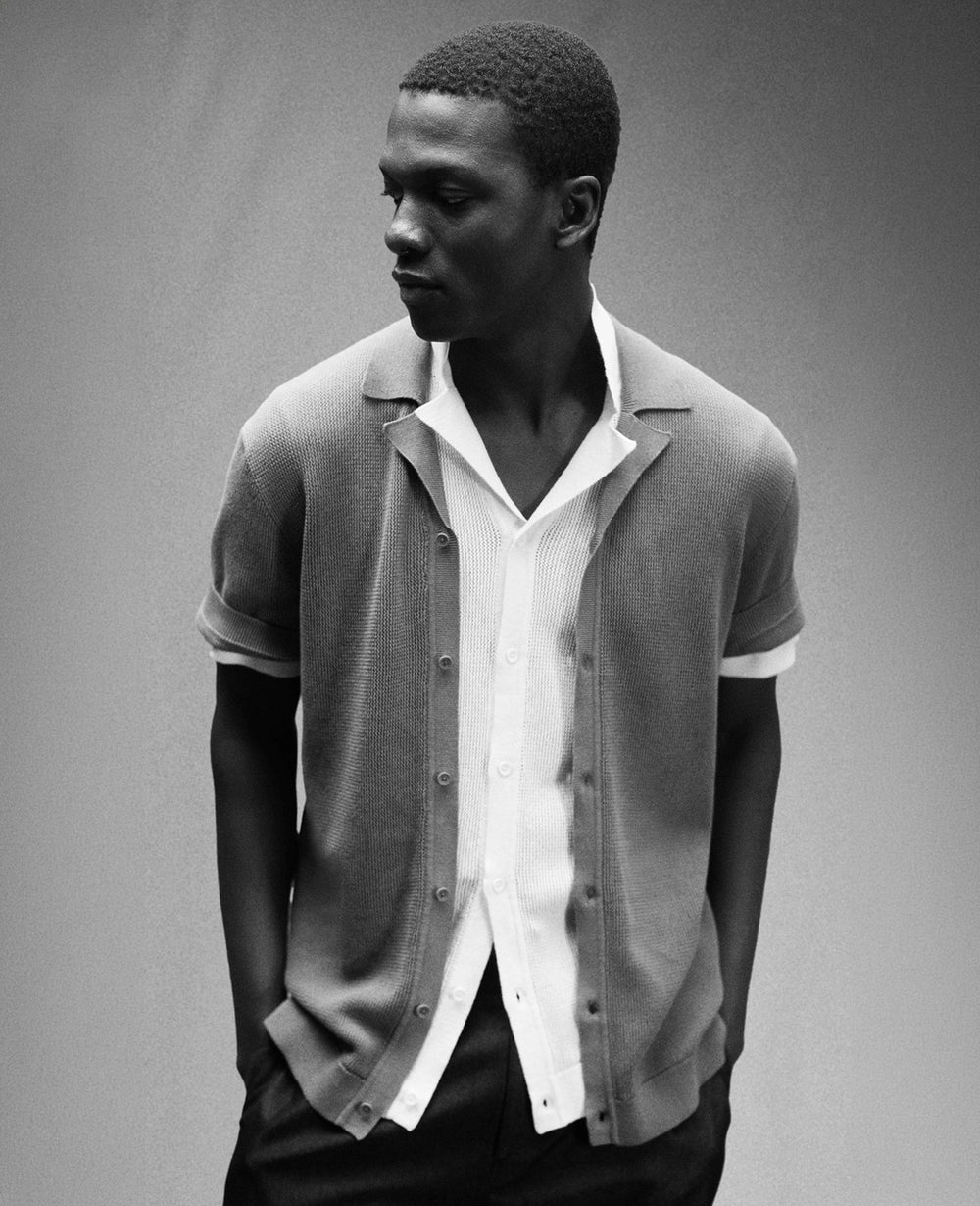 Kenneth Cole Knit Camp Shirt
