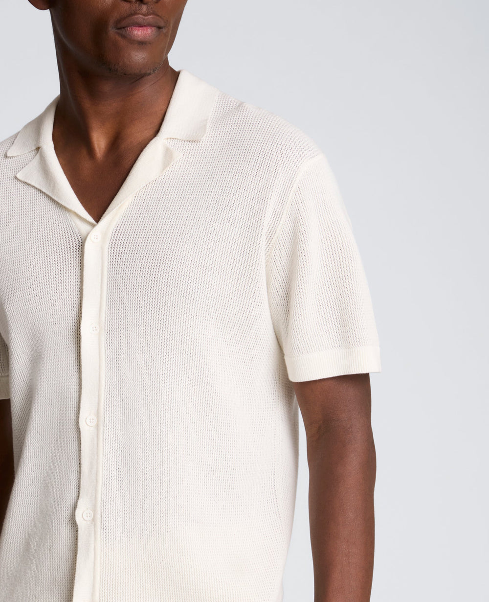 Kenneth Cole Knit Camp Shirt