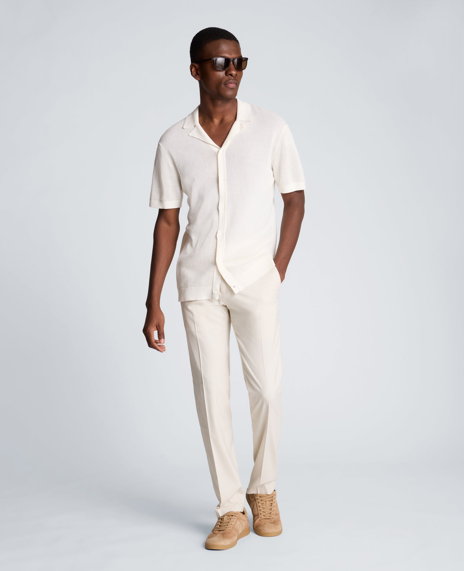 Kenneth Cole Knit Camp Shirt
