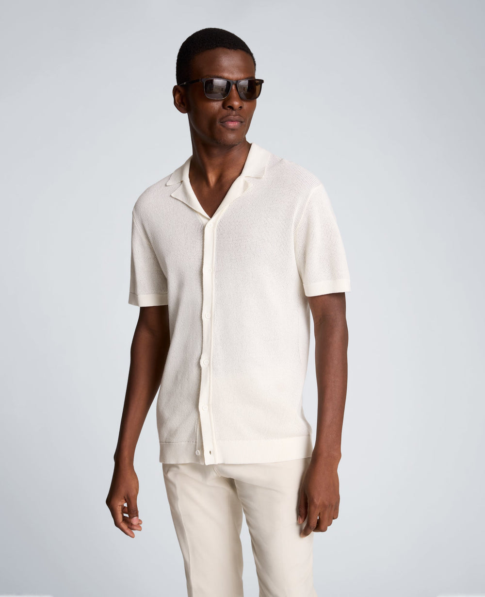 Kenneth Cole Knit Camp Shirt