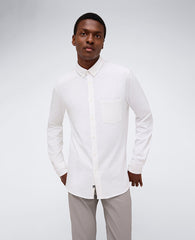 Kenneth Cole White Stretch Button-Down Shirt with Pocket | Kenneth Cole